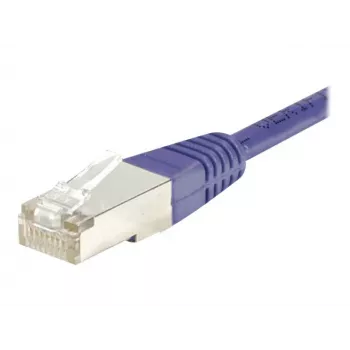 EXERTIS CONNECT Cat.6 F/UTP patch kábel, fialový, 15 m, Slim Snagless Boot 853340
