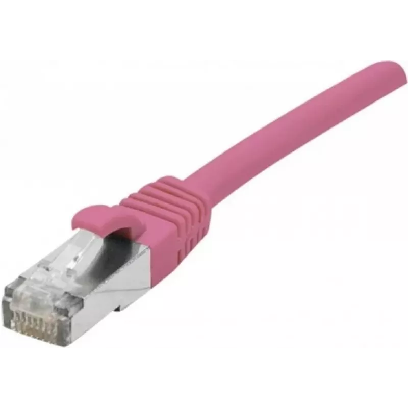 EXERTIS CONNECT Cat 6 F/UTP patch kábel, PoE, LSZH, ružový, 5 m, RJ45, Snagless 854436