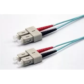 Ekivalan OM3 Duplex LWL patch kábel SC/SC, 50/125 µm, aqua, 2,0 m COZOM3DCDC2SA0020A
