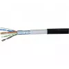 Exertis Connect 845038 Vodotesný prepojovací kábel Cat.6 F/UTP, 0,5 m, čierny, tenká ochrana proti ohybu