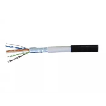 EXERTIS CONNECT CAT.6 F/UTP vodotesný outdoorový patch kábel, 5 m, čierna 845042