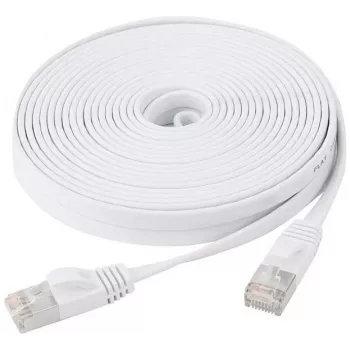 EXERTIS CONNECT Cat6 U/FTP plochý patch kábel, 0,5 m, biela 845055