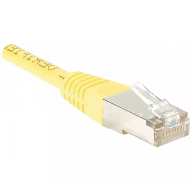 Exertis Connect 853353 Prepojovací kábel Cat.6 F/UTP, 50 m, žltý, tenká ochrana proti ohybu