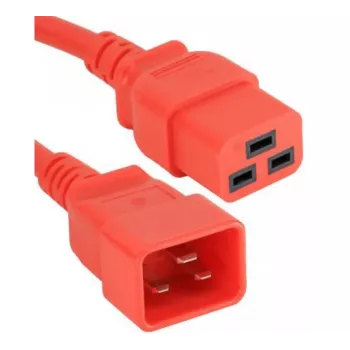 Exertis Connect 2m červený predlžovací napájací kábel IEC C20 na C19 16A 250V 640056