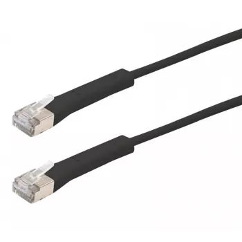Exertis Connect RJ45 patch kábel, Cat. 6A, F/FTP, uhlový, bezhalogénový, čierna, 2,0 m (854014)