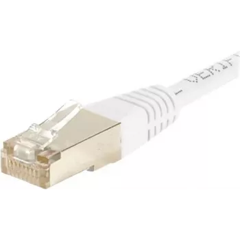 Exertis Connect 853811 Prepojovací kábel Cat.6 F/UTP, 1 m, biely, tenká ochrana proti ohybu