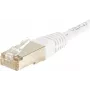 Exertis Connect 853811 Prepojovací kábel Cat.6 F/UTP, 1 m, biely, tenká ochrana proti ohybu