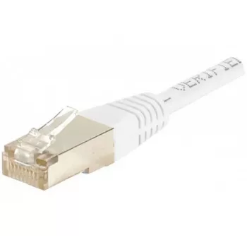 Exertis Connect 853811 Prepojovací kábel Cat.6 F/UTP, 1 m, biely, tenká ochrana proti ohybu