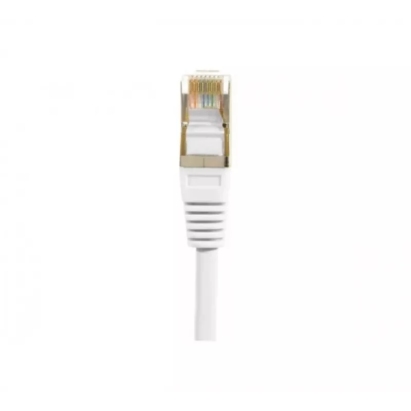 Exertis Connect 853811 Prepojovací kábel Cat.6 F/UTP, 1 m, biely, tenká ochrana proti ohybu