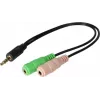 Exertis Connect CTIA headset adaptér - 3,5 mm TRRS na dual TRS (rozbočovač slúchadlá/mikrofón) 721135