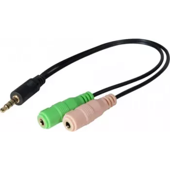Exertis Connect CTIA headset adaptér - 3,5 mm TRRS na dual TRS (rozbočovač slúchadlá/mikrofón) 721135