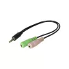 Exertis Connect CTIA headset adaptér - 3,5 mm TRRS na dual TRS (rozbočovač slúchadlá/mikrofón) 721135