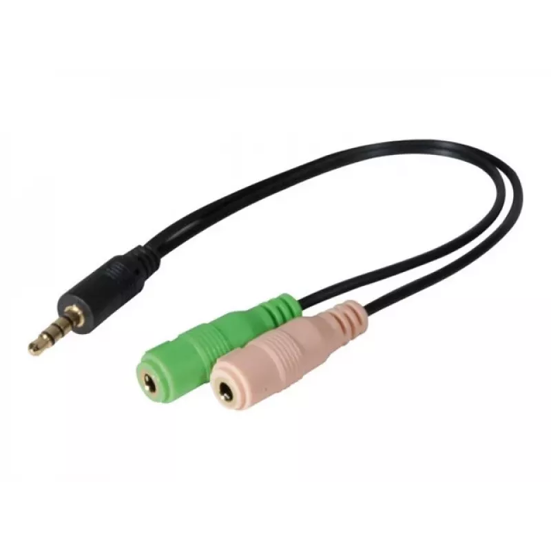 Exertis Connect CTIA headset adaptér - 3,5 mm TRRS na dual TRS (rozbočovač slúchadlá/mikrofón) 721135