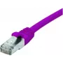 EXERTIS CONNECT Cat. 6 F/UTP medený PoE bezhalogénový fialový 0,3 m patch kábel so Snagless Boot 854409