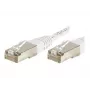Exertis Connect 853816 Prepojovací kábel Cat.6 F/UTP, 10 m, biely, tenká ochrana proti ohybu
