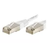 Exertis Connect 853816 Prepojovací kábel Cat.6 F/UTP, 10 m, biely, tenká ochrana proti ohybu