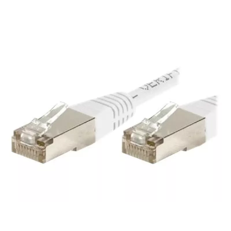 Exertis Connect 853816 Prepojovací kábel Cat.6 F/UTP, 10 m, biely, tenká ochrana proti ohybu