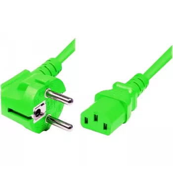 Exertis Connect napájací kábel, uhlový Schuko konektor samec na IEC C13 konektor samica, zelená, 1,8 m (808016)