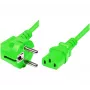 Exertis Connect napájací kábel, uhlový Schuko konektor samec na IEC C13 konektor samica, zelený, 1,8 m (808016)