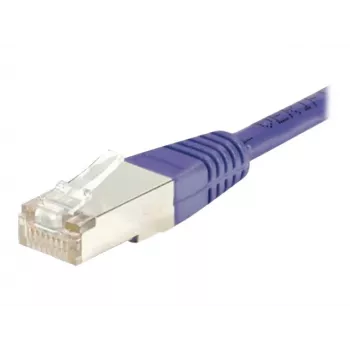 Exertis Connect 854461 Prepojovací kábel Cat.6 S/FTP PiMF, 20 m, fialový, tenká ochrana proti ohybu