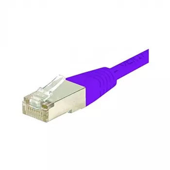 Exertis Connect 854461 Prepojovací kábel Cat.6 S/FTP PiMF, 20 m, fialový, tenká ochrana proti ohybu