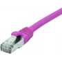 EXERTIS CONNECT Cat 6 F/UTP patch kábel, PoE, bezhalogénový, ružová, 0,3 m 854431