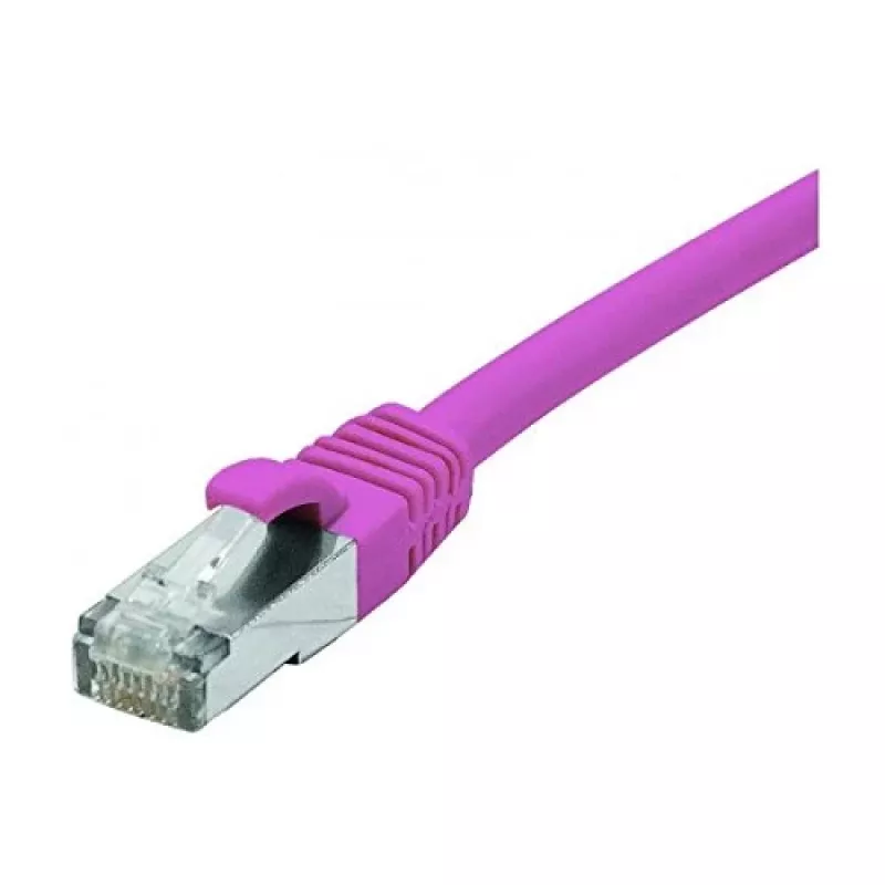 EXERTIS CONNECT Cat 6 F/UTP patch kábel, PoE, bezhalogénový, ružová, 0,3 m 854431
