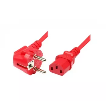 Exertis Connect uhlový napájací kábel Schuko na IEC C13, červený, 5 m 808029