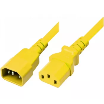 Exertis Connect IEC napájací kábel C14 na C13 žltá 1,8 m 808045