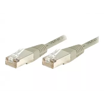 EXERTIS CONNECT Cat6 S/FTP PiMF patch kábel, sivá, 0,7 m, štíhla snagless priechodka 856837