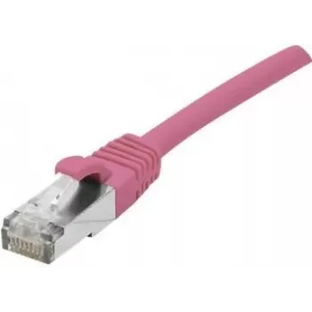 EXERTIS CONNECT Cat 6A S/FTP patch kábel, ružová, 15 m, Slim Strain Relief 854383