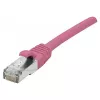 EXERTIS CONNECT Cat 6A S/FTP patch kábel, ružová, 15 m, Slim Strain Relief 854383