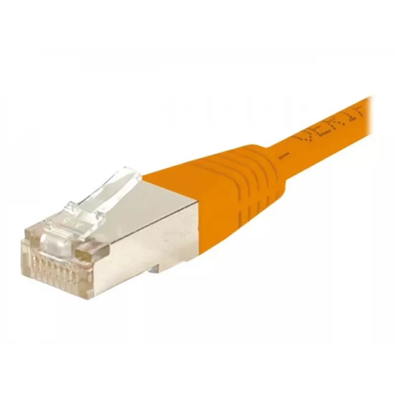EXERTIS CONNECT Cat.6 S/FTP patch kábel, PiMF, oranžový, 0,3 m 854464