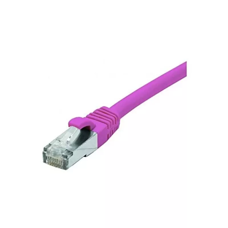 EXERTIS CONNECT Cat. 6 F/UTP PoE bezhalogénový patch kábel, ružová, 0,5 m, Snagless 854432