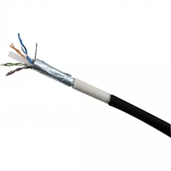 Exertis Connect Cat6 outdoor patch kábel RJ45 na RJ45, F/UTP, 20 m, čierna 845046