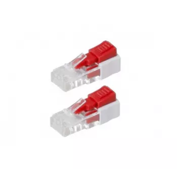 EXERTIS CONNECT RJ45 Port Lock (balenie 10 ks, modrá) s kľúčom – blokuje neoprávnený prístup k sieti 848943