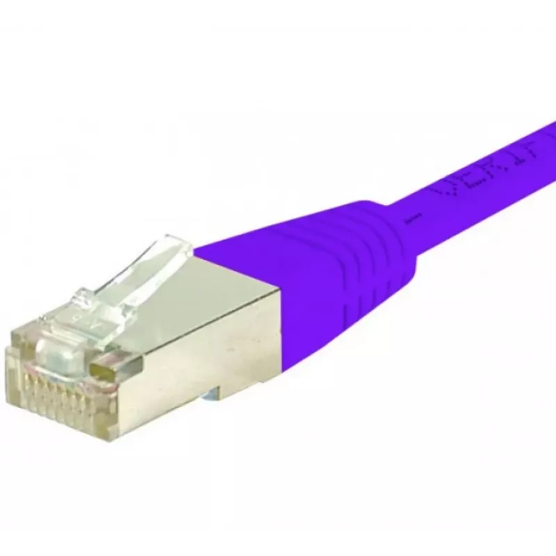 EXERTIS CONNECT CAT.6 S/FTP PiMF patch kábel, fialová, 1,0 m 854454