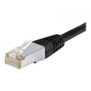 EXERTIS CONNECT Cat.6a F/UTP patch kábel, 1,5 m, čierny, 10 Gbps, Slim Bend Protection 850015