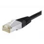 EXERTIS CONNECT Cat.6a F/UTP patch kábel, 1,5 m, čierny, 10 Gbps, Slim Bend Protection 850015