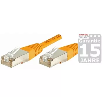 EXERTIS CONNECT Cat.6 S/FTP patch kábel, PiMF, oranžová, 0,7 m 854466