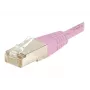 EXERTIS CONNECT S/FTP CAT.6 patch kábel, PiMF, ružový, 3,0 m, Slim Snagless 854483