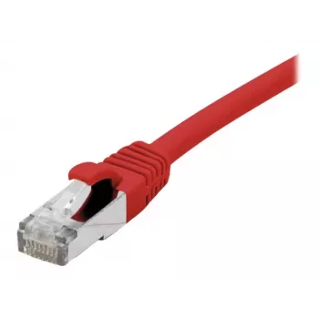 EXERTIS CONNECT Cat. 6A S/FTP patch kábel, TPE, bez halogénov, GRS certifikovaný, červená, 0,5 m 854520