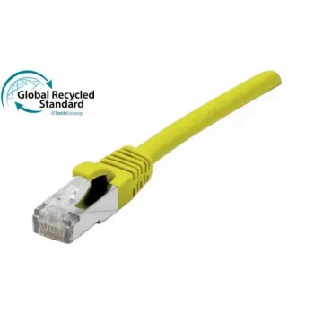 EXERTIS CONNECT RJ45 patch kábel Cat. 6, F/UTP, GRS certifikovaný, žltá, 0,3 m 854637