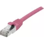 EXERTIS CONNECT Cat 6A S/FTP patch kábel, ružová, 0,15 m, Slim Bend Protection 854373