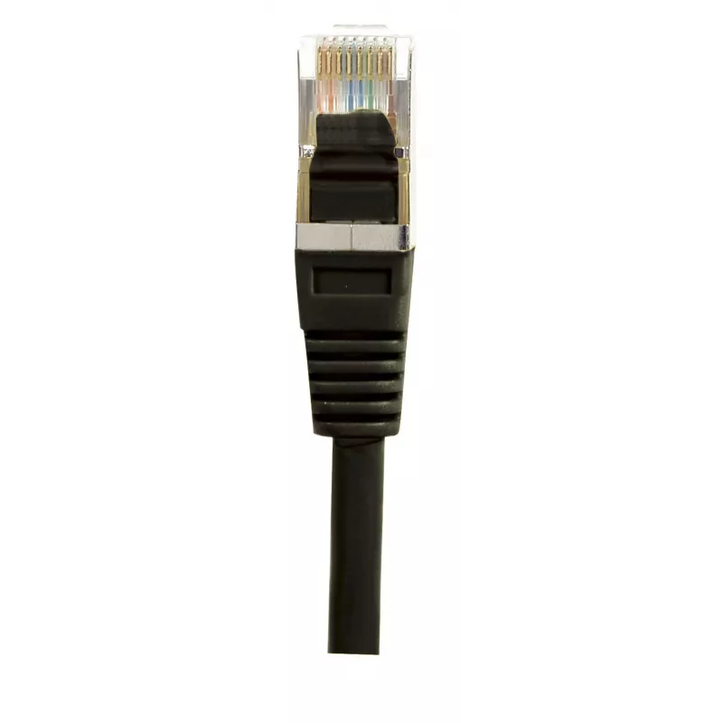 EXERTIS CONNECT Cat.6 S/FTP PiMF patch kábel, čierna, 0,7 m, Slim Snagless 856843