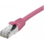 EXERTIS CONNECT S/FTP Cat 6A patch kábel, ružová, 2,0 m, Slim Snagless RJ45 854378