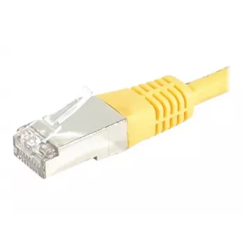 Exertis Connect 856831 Prepojovací kábel Cat.6 S/FTP PiMF, 0,5 m, žltý, tenká ochrana proti ohybu