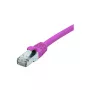 EXERTIS CONNECT Cat. 6 F/UTP patch kábel, PoE, bezhalogénový, ružová, 1,0 m, RJ45 s ochranou západky 854433