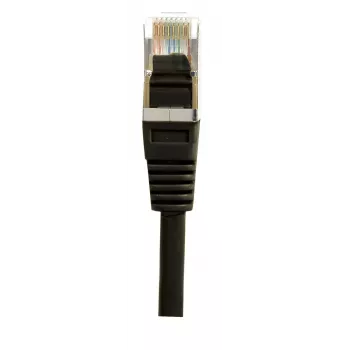 EXERTIS CONNECT Cat.6 S/FTP patch kábel, PiMF, čierny, 1,0 m, Slim Bend Protection 856852