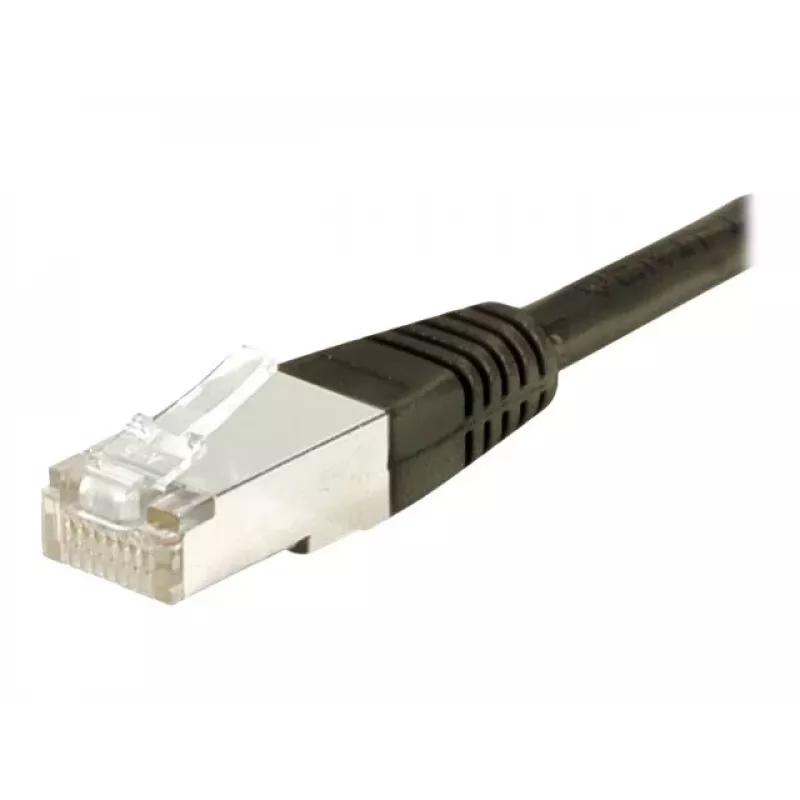 EXERTIS CONNECT Cat.6 S/FTP patch kábel, PiMF, čierny, 1,0 m, Slim Bend Protection 856852